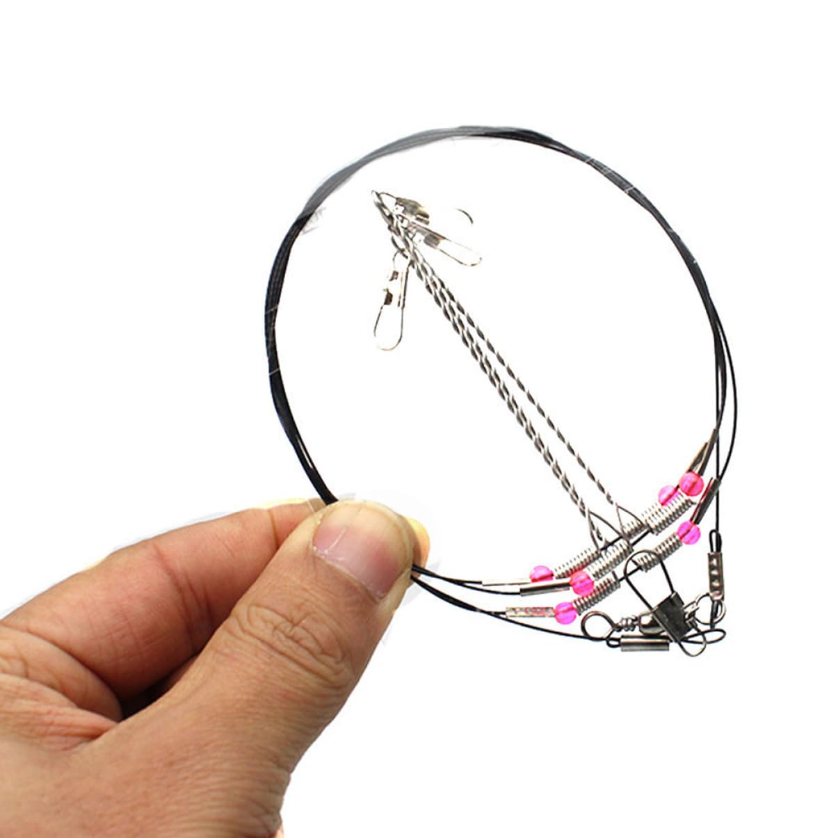 Toddmomy Lot De 5 Bas De Ligne De Pêche Pratiques Pour Leurres Rotatifs Deau Douce Haute Résistance Robustes Et Faciles À Nouer 10 Pièces X 5