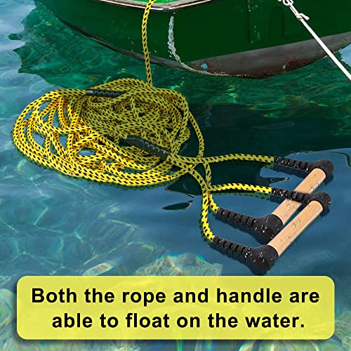 Benelabel 75Ft Double Handle Water Ski Rope Wakeboard Rope Watersports Rope With 2 Wood Floating Handles For Wakeboard, Water Ski And Kneeboard #TOP2