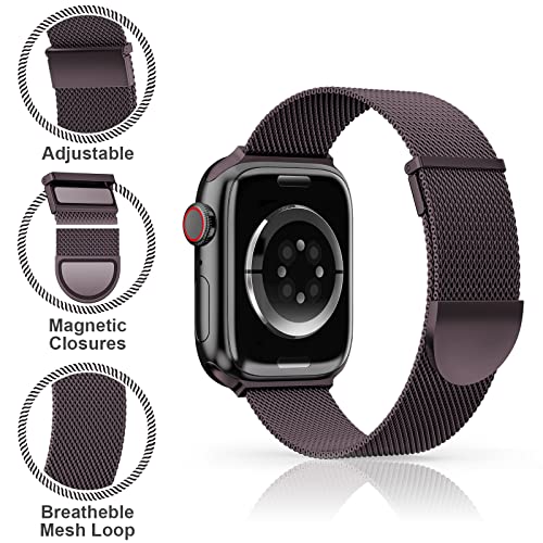 Higgs Strap Compatible with Apple Watch Straps 42mm 46mm 45mm 44mm 41mm 40mm 38mm 49mm for Women Men Dual Magnetic Adjustable Metal Band for iWatch Series 11 10 9 8 7 6 5 4 SE Ultra 3 2 1 - Image 3