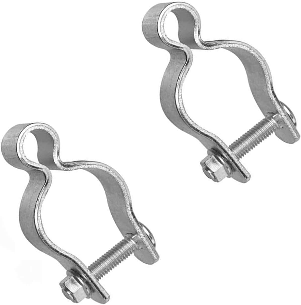 2 Pack 2-3/8inch Chain Link Fence Frame Gate Post Hinge/Galvanized Steel Zinc Plated Pipe Gate Hinge for 2-3/8 Outside Diameter Post/Pipe, Nut/Bolt Included for Hinge
