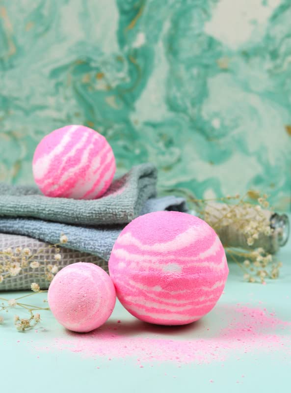 BLUSHBERRY Natural Rose Bath Bomb |Pink-White| - 30g (BOM312) (Pack of 1)