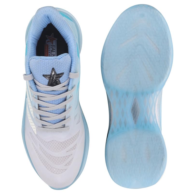 Image of FAUSTO Men's Breathable Sport Shoes|Memory Cushion and Anti-Skid Bounce Back Phylon Sole|Athleisure Running Shoes|Lace Up Walking Shoes|Gym Shoes