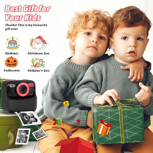 Kids Instant Digital Cameras for Boys and Girls, 1080P HD Dual-Lens Selfie Digital Camera with Print Paper & TF Card, Christmas Birthday Gifts Toys for Toddler and Teenagers Age 3-16 Years Old - image 2