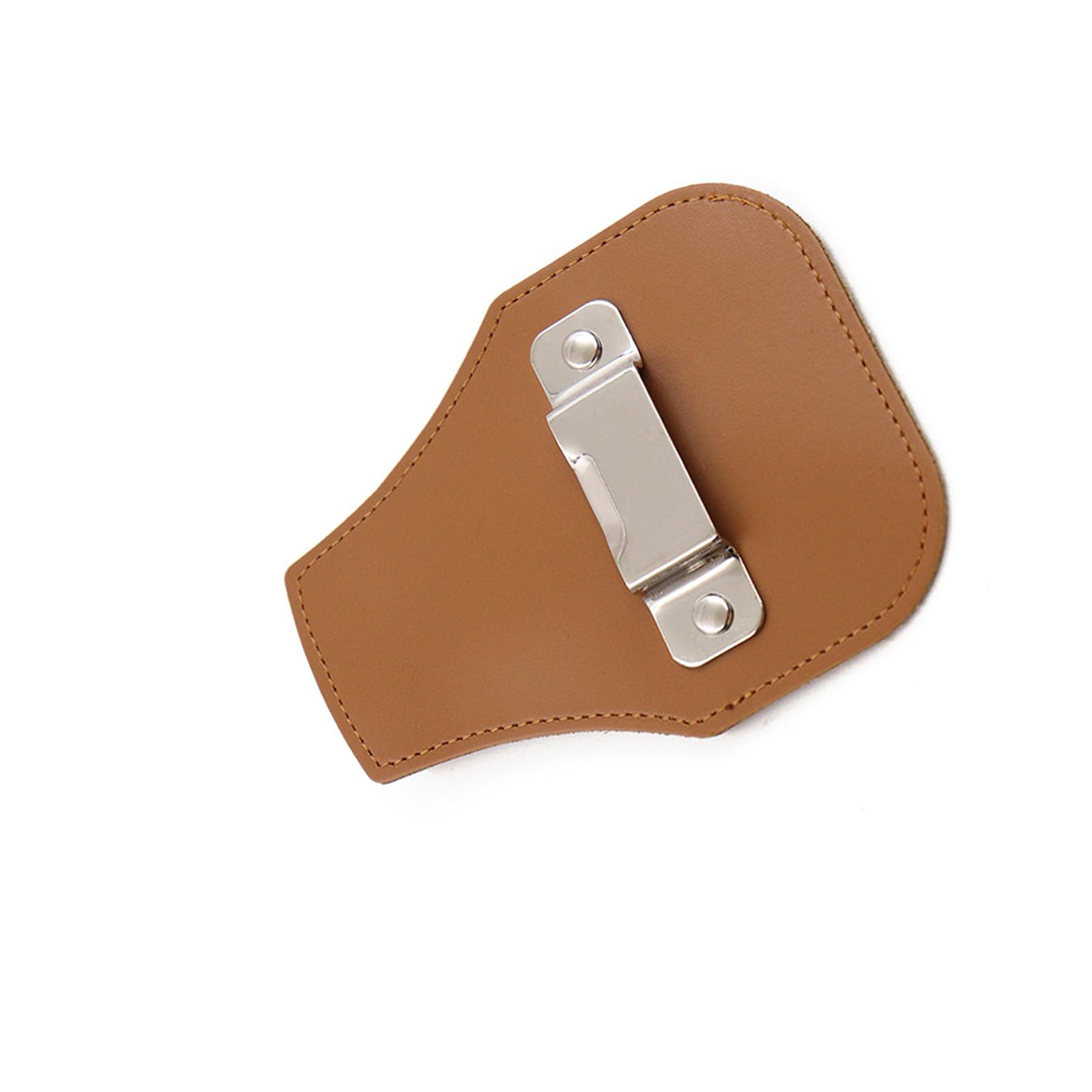 Tsophreniq Light Brown Professional Leather Tape Measure Sheath Adjustable Belt Mount Secure Storage For 5M 7.5M 10M Ideal For Contractors Woodworkers Leather Measure Sheath