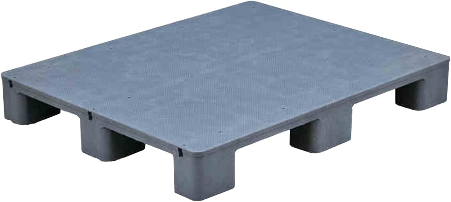 Plastic Pallets, Lightweight Floor Pallets, Breathable Grid Ventilation Pallet, Warehouse Goods Board for Indoor and Outdoor, Garages, Basement(Gray,100x80x13cm-1PC)