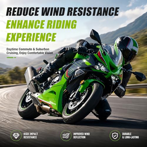 Image of PSLER Double Bubble windshield for 2024 2025 ZX6R Clear | ZX6R accessory, motorcycle windscreen channels airflow to effectively reduce wind noise