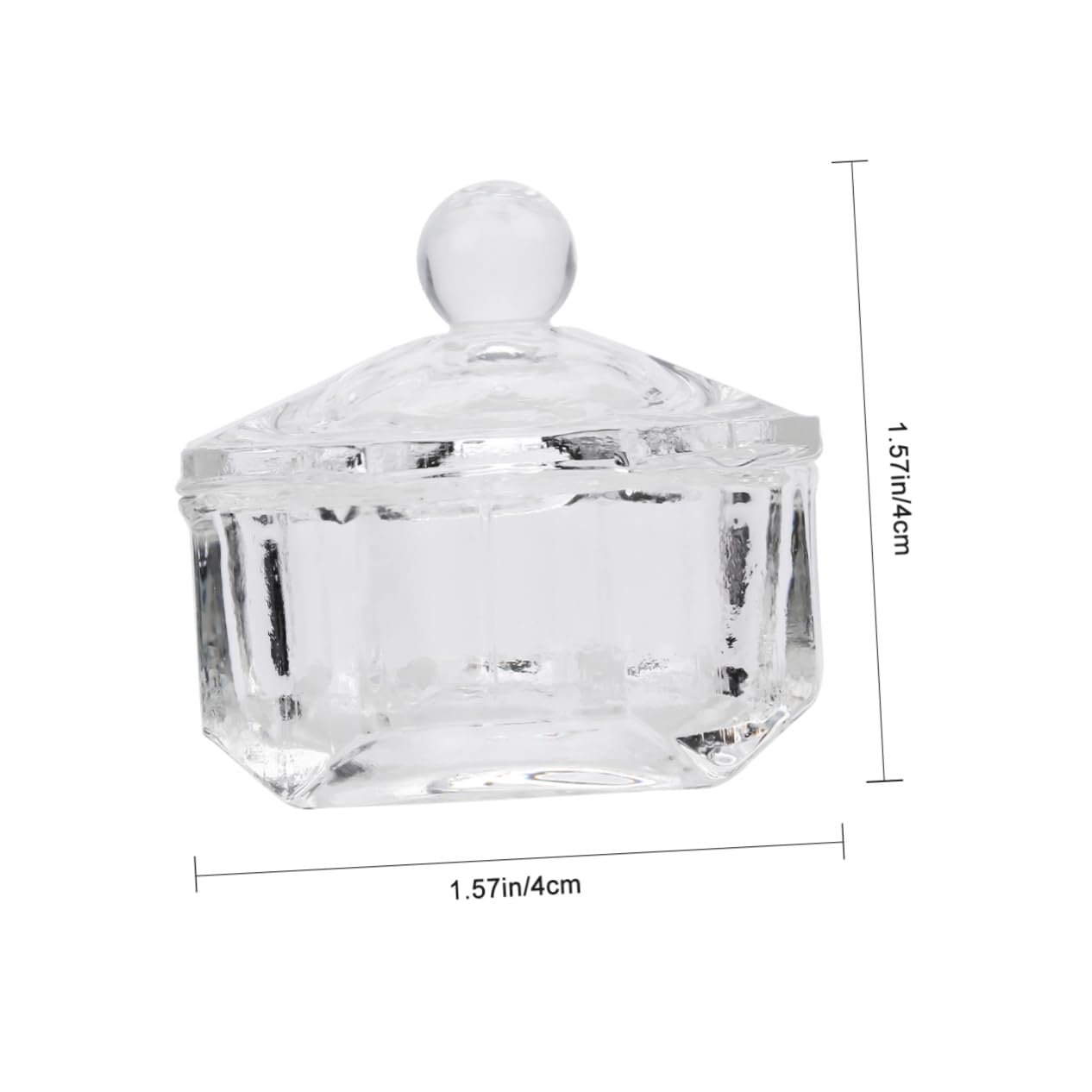 Mikinona Nail Art Tools Kit 6pcs Glass Cup with Lid for Nail Art School Diy Salon