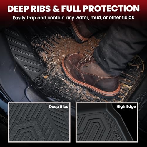 Image of LASFIT Floor Mats & Backrest Mats & Trunk Mat for Mazda CX50 2023-2026 Gas | 100% TPE All Weather Custom Fit Floor Liners Car Mats Automotive Accessories 1st & 2nd Row & Seatback & Cargo Mat Black