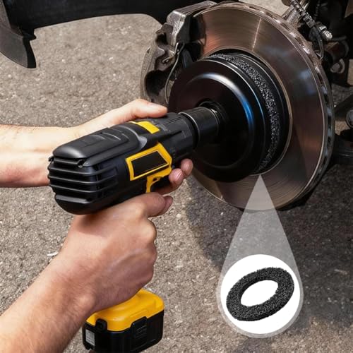 Grob Reinigungsscheiben Ø150mm,Ersatz Schleifscheiben für Radnabenschleifer, Scheibe Nylon Gewebescheibe,Multitool Schleifaufsatz für Automobile Oberflächenbearbeitung Ntfernen Sie Farbe,Rost