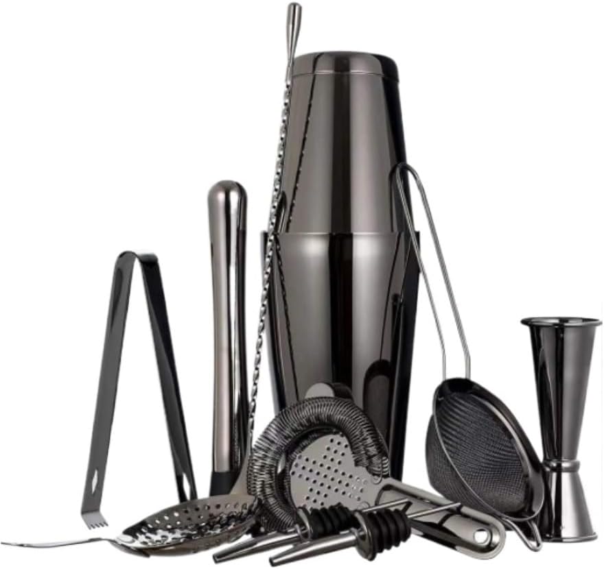 Set de Coctelera Boston 11 Piezas de Acero Inoxidable