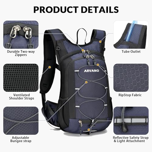 Arvano Lightweight Cycling Backpack Running Backpack With Insulated Compartment, Small Backpack for Hiking, Mountain Biking, Skiing, Rucksack Gift for Men Women - Image 3