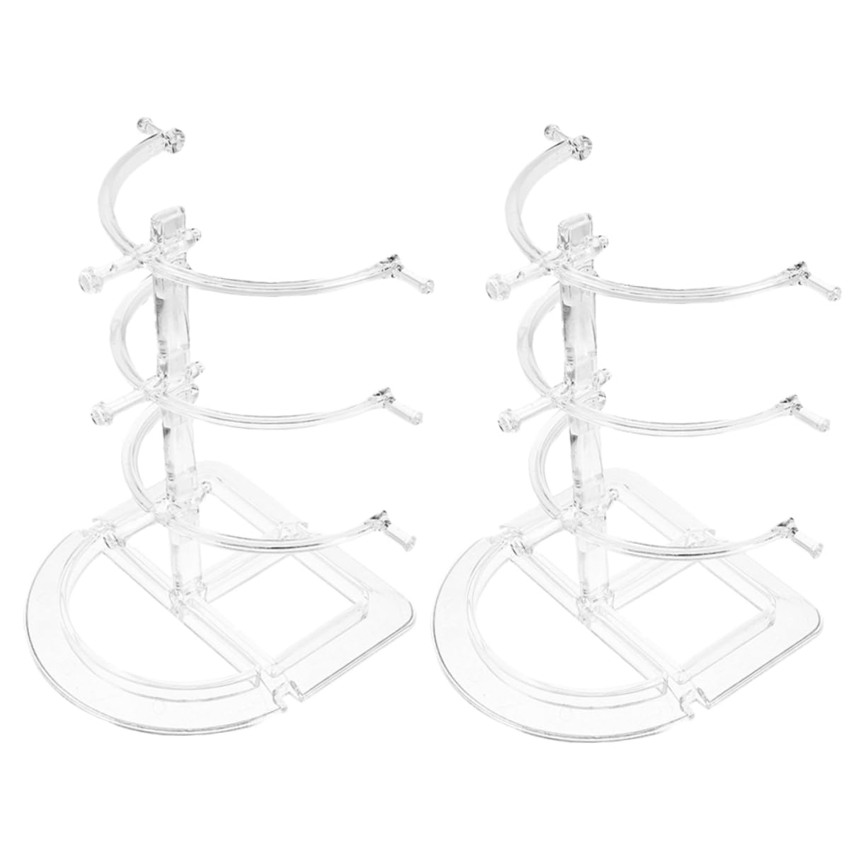 MAGICLULU 10 Pezzi Espositore Per Occhiali Porta Occhiali Trasparente Supporto Per Occhiali Riser Supporto Per Occhiali Multi-Livello Supporto Per Occhiali Organizzatore Supporto Per