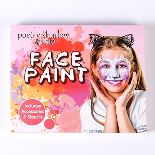 Kit profissional de pintura facial e corporal 20 cores tintas à base de água laváveis com 3 pincéis