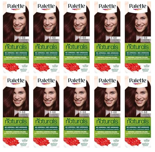 Palette 3-68 crème colorante permanente marron chocolat pour cheveux blancs