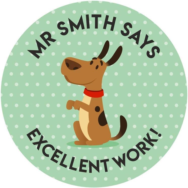 Customisable Excellent Work Teacher Stickers for Teachers, Parents & Schools