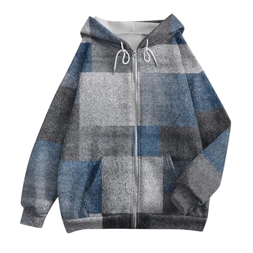 Sweat-shirt à capuche zippé imprimé floral pour femme au style décontracté