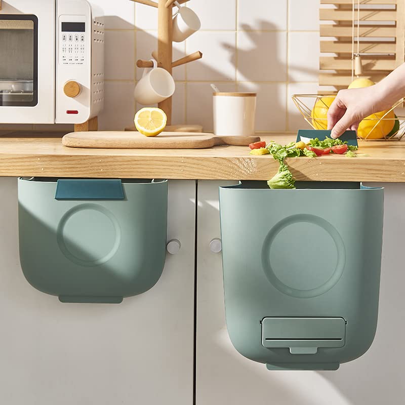 Cestino carta ufficio 1 0l/13l Cestino for rifiuti pieghevoli porta mobile da cucina appesa cestino for spazzatura montata a parete for la spazzatura del bagno. Pattumiera da bagno ( Size : 13L )