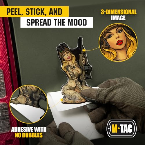 Image of M-Tac Morale Sticker Tactical Girl - 3D Sticker - Bumper Sticker - Tactical Military Stickers for Laptop, Tablet, Phone, Notebook, Car Bumper, Hard Hat (№5 Skandinavik)