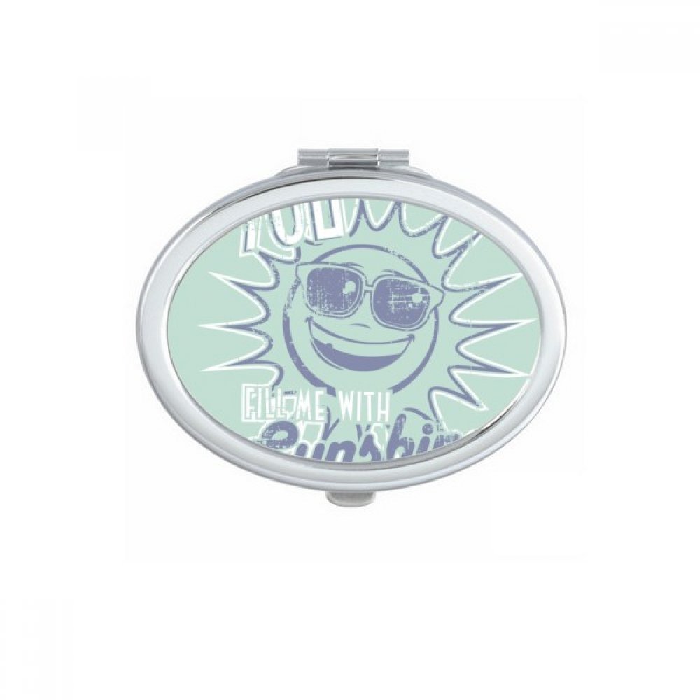 Miroir ovale mignon bleu soleil parfait dans votre sac