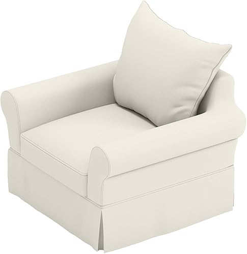 Miniatura 8 de Funda de sofá de algodón (ancho es de 39 pulgadas, no 43 pulgadas). Solo compatible con el sillón Pottery Barn PB Comfort Roll. Una funda de