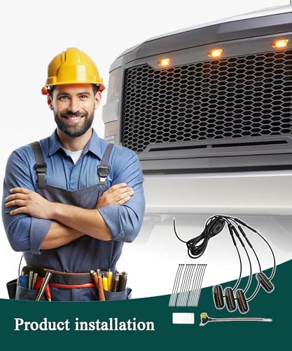 4 Piezas Luces LED Ámbar para Parrilla de Camión miniatura 6