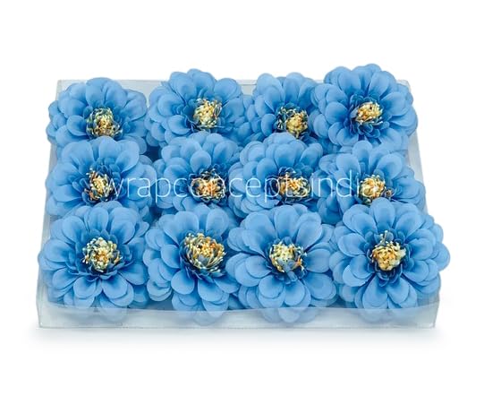 Image of WRAP Concepts Artificial Dahlia Flower Head for Home Decoration and Craft (Blue)