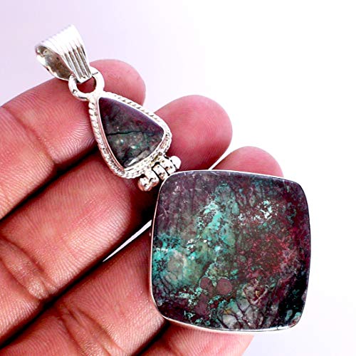 Pendentif en jaspe Sonora argent 925 fait main, bijou d'exception - 4
