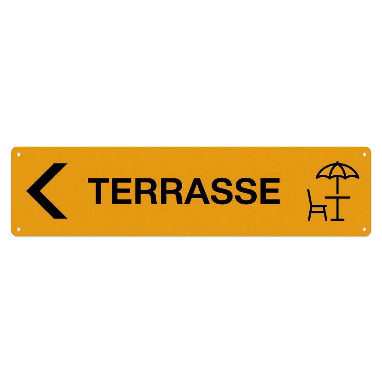 Olhnbad 4X16inch(10X40cm) Terrasse Left Arrow Pointer Metal Tin Sign