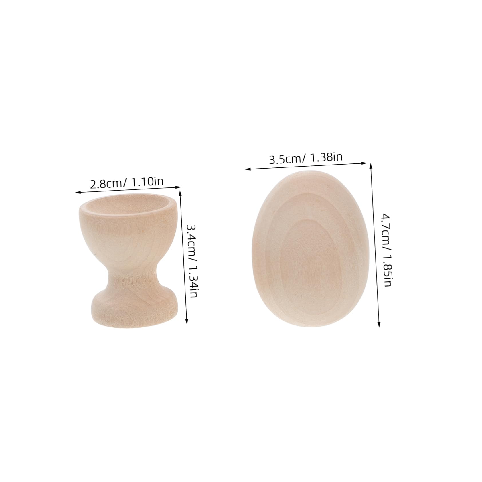FUNOMOCYA 1Set Wooden Egg Cups for Natural Wood Color Egg Holders for Soft Boiled Eggs Easter Egg Stand and Storage for Breakfast and Parties