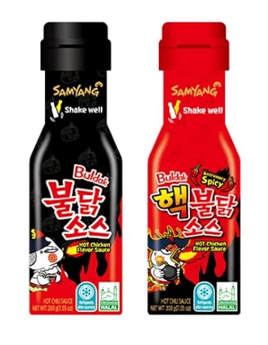 Samyang Sauce Gift Set - Hot Sauce Spicy Chicken - Extrem scharfe Sauce - Korean Fire Noodle Challenge - AiMi Asia Box Cover