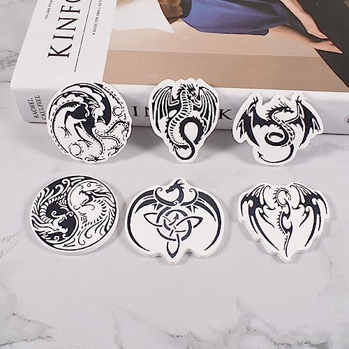 HyzaPhix 2PCS Dragon Silicone Mould Keychain Resin Moulds - Image 3