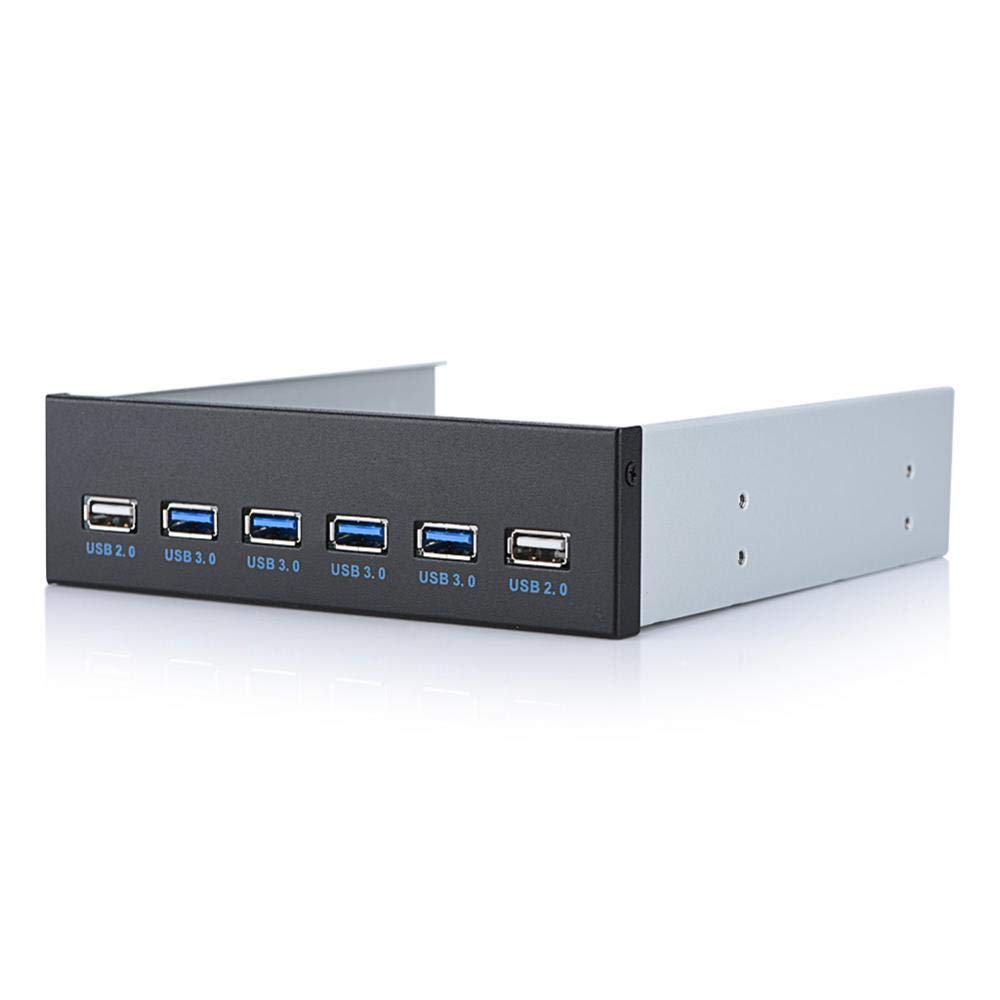 ASHATA Front Panel Hub - 11 Port USB 3.0 Card Reader -3