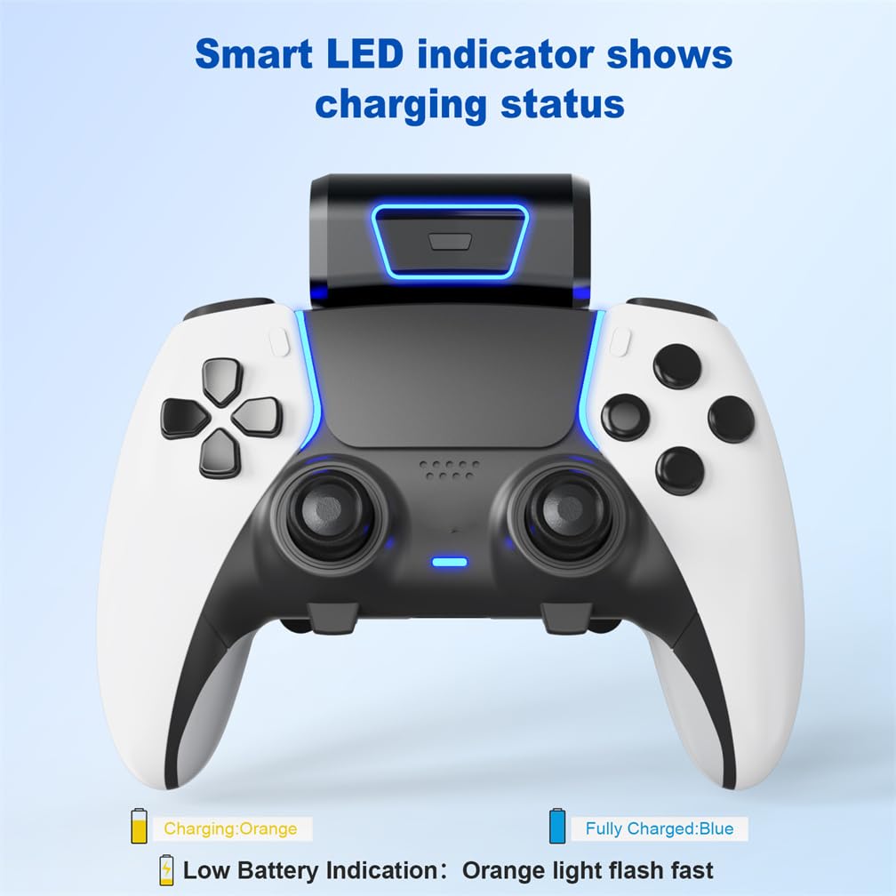 Batteria ricaricabile per caricabatterie wireless, ricarica rapida e alta capacità per controller gamepad