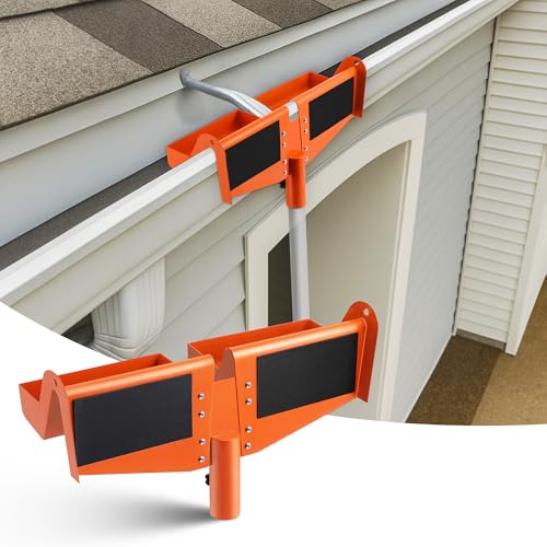 Heavy Duty Ladder Stabilizer and Gutter Guard Roof Access Safety Tool Prevent Ladder Slippage Gutter Protection for Roofing Multi-Functional Ladders Accessory Improve Roof Cleaning Work Safety