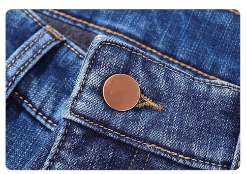 Men Winter Fleece Jeans Classic Loose Straight Warm Thicken Trousers Business Elastic Denim Pants2