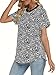 Womens Summer Tops Fashion Short Sleeve Shirts Trendy Leopard Print Blouses Summer Crew Neck Tees L