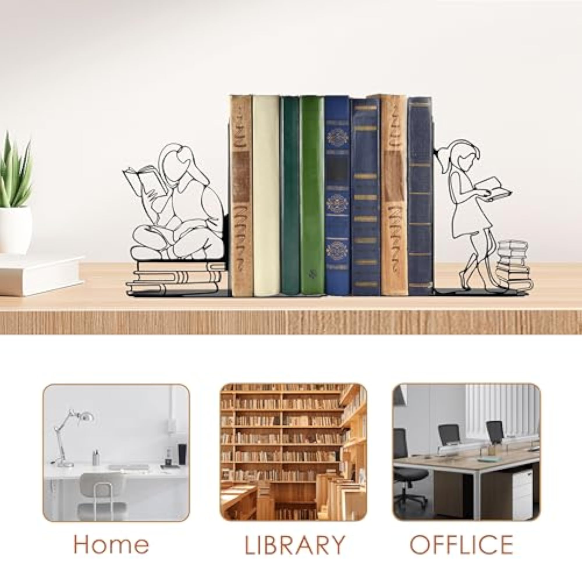 Cute Bookends Decorative Compact Durable Holders