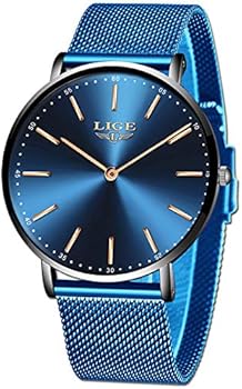 LIGE Horloges heren analoog kwarts diamant polshorloge 30 m LIGE Horloges heren analoog kwarts diamant polshorloge 30 m