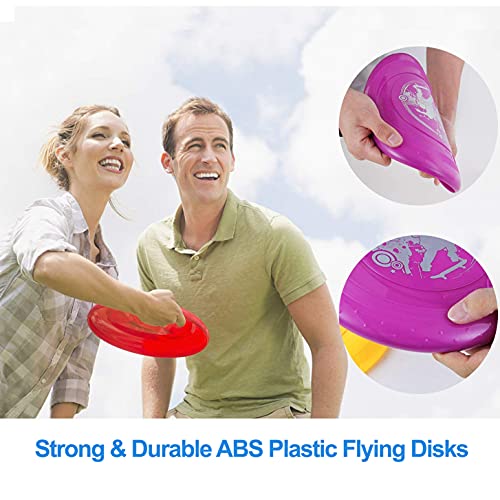 Liberty Imports 12 Pcs Plastic Flying Disks Set For Outdoors Beach Backyard Sports Classic Play Discs For Kids & Adults (9-Inches) #TOP1