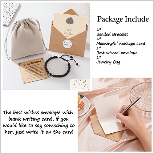 Jogdiam Boyfriend Gifts From Girlfriend, Jewelry Gifts For Him Boyfriend Natural Stone Birthday 1 Year Anniversary Bracelet Gifts For Him Husband Boyfriend #TOP5