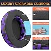 SOULWIT Mesh Fabric Earpads for HyperX Cloud 2/3/1/Flight/Stinger/Stinger2/Core/Pro, CloudX Stinger/Flight Series Headset - Purple Black