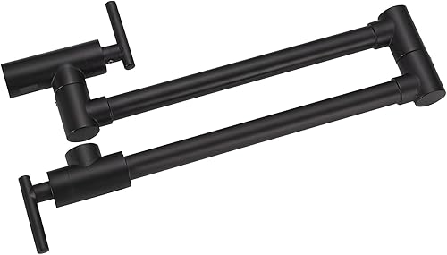 Miniatura 9 de VEVOR Grifo de llenado de ollas, grifo comercial de latón macizo para estufa de cocina con acabado cepillado dorado, grifo plegable para fregadero