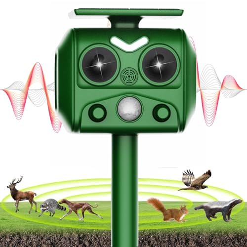 Repelente para Gatos, Ahuyentadores de Gatos Exterior Multifuncionales, bolardos para Palomas, 2025 Nuevo ultrasonido Solar Repelente para Palomas, pájaros, Perros, Ratones, Zorros