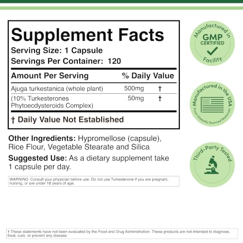 Double Wood Supplements DWTURK10 Turkesterone Supplement