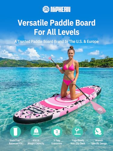 Image of Niphean 10' Inflatable Paddle Board, Ultra-Light SUP for Beginners
