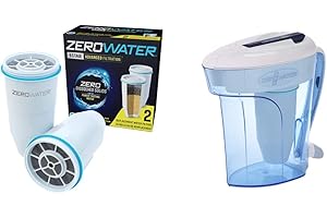 ZeroWater 12-Cup Ready-Pour Water Filter Pitcher with 2 Replacement Filters