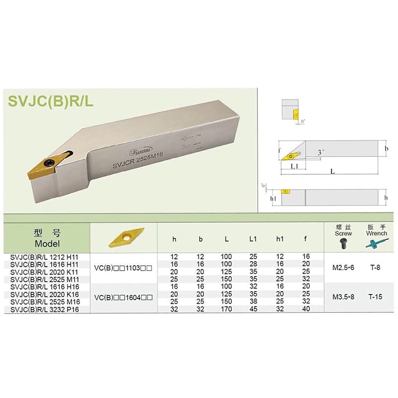 Portaherramientas de torno SVJBR para fresado CNC miniatura 5