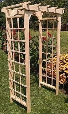 Amish-Made Morgan Style Pine Arbor - 4' Wide Walkthrough, White