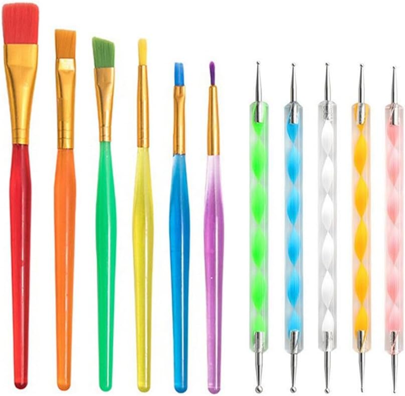 Clay Stone Plastic Tools 11 Sets DIY Graffiti Creative Painting Brush Indentation Point Drill Pen Pottery Tools