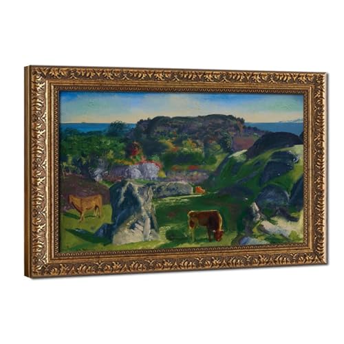 Impression sur toile Rock Ridge Ferme cadre à suspendre George Bellows